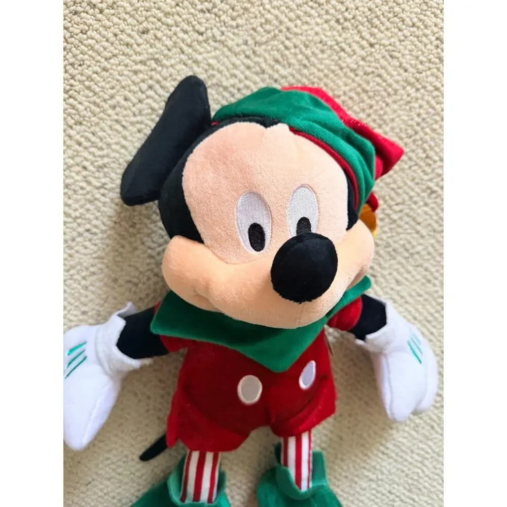 Disney Store 2009 Mickey Mouse Christmas Elf Plush 17